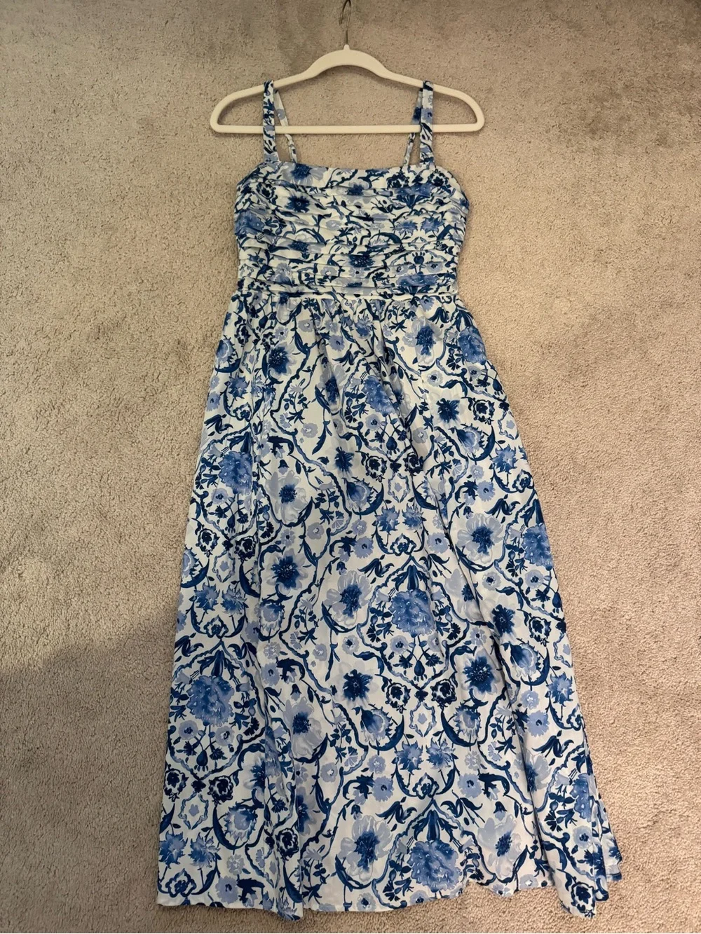 Abercrombie & Fitch Blue and White Floral Maxi Dress